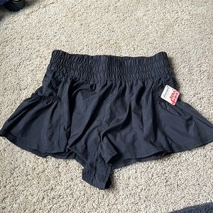 Black free people movement flowy shorts
